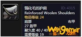 《魔兽世界》怀旧服强化毛纺护肩介绍
