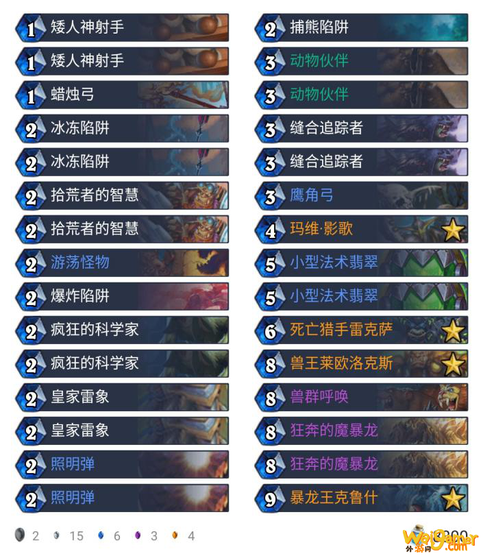《炉石传说》外域的灰烬兽王猎卡组构筑