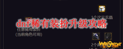 dnf稀有装扮升级攻略