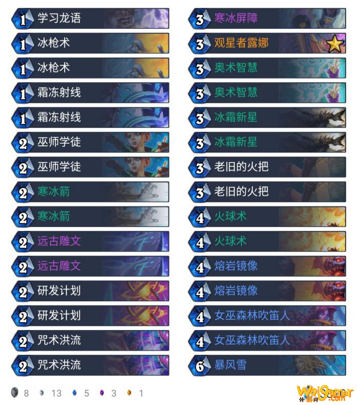 《炉石传说》外域的灰烬手速法卡组构筑
