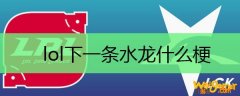 lol下一条水龙什么梗