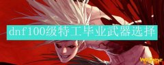 dnf100级特工毕业武器选择