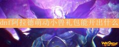 dnf阿拉德萌动小兽礼包能开出什么