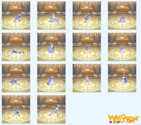 《DNF》520蓝色礼服外观展示