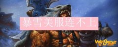 暴雪美服连不上
