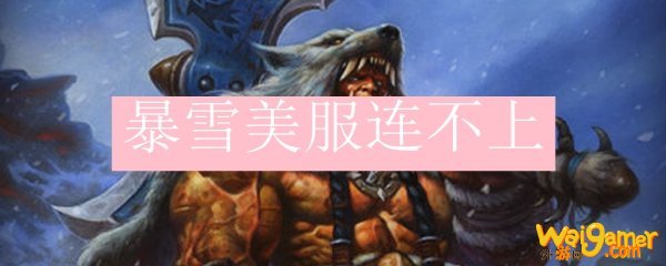 暴雪美服连不上