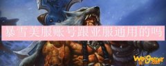 暴雪美服账号跟亚服通用的吗