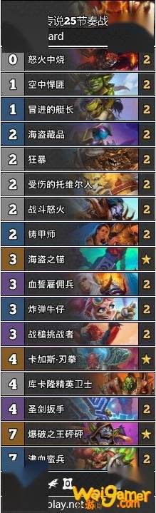《炉石传说》外域的灰烬Orange节奏战卡组构筑