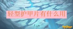 轻型护甲片有什么用