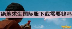 绝地求生国际服下载需要钱吗