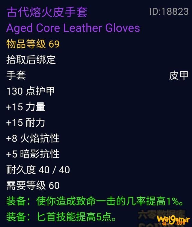  魔兽世界怀旧服P5盗贼配装
