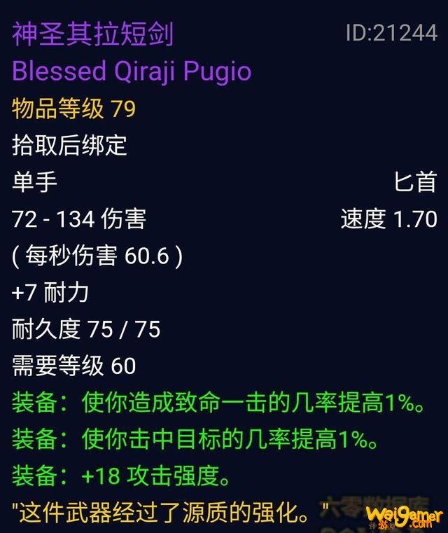  魔兽世界怀旧服P5盗贼配装