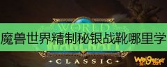 魔兽世界精制秘银战靴哪里学