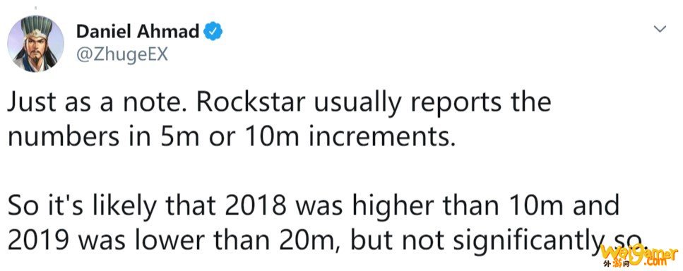 《GTA5》历年销量 2019年竟是除首发外最火一年