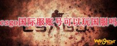 csgo国际服账号可以玩国服吗