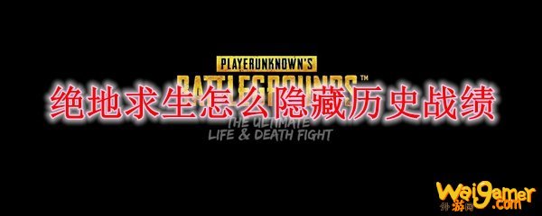 绝地求生怎么隐藏历史战绩