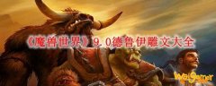 魔兽世界9.0德鲁伊雕文大全