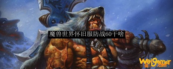 魔兽世界怀旧服防战60干啥