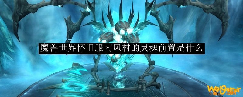 魔兽世界怀旧服南风村的灵魂前置是什么