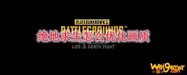 绝地求生怎么优化画质