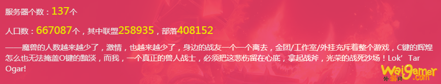 《魔兽世界》2021年还有多少人玩