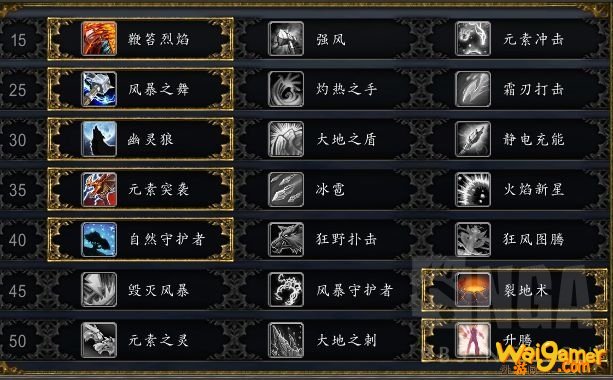 《魔兽世界》9.0前夕增强萨天赋选择