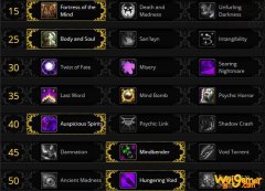 《魔兽世界》9.0前夕暗牧天赋选择