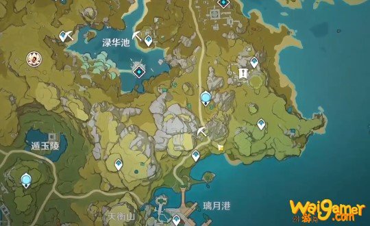 原神假山在哪里