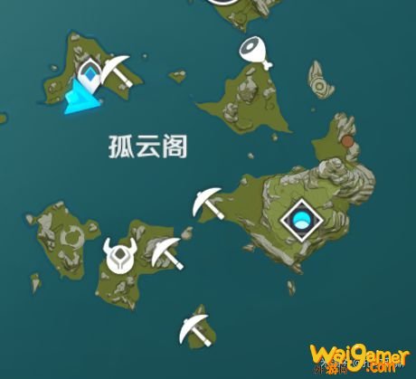 原神孤云阁陨星碎屑位置图
