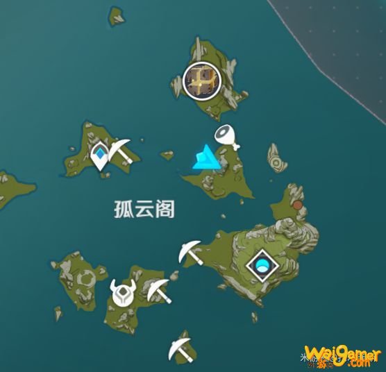 原神孤云阁陨星碎屑位置图