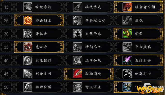魔兽世界9.0生存猎流派推荐 9.0大米生存猎天赋加点分享
