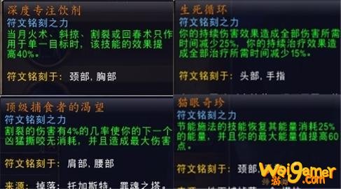 魔兽世界9.0猫德核心橙推荐